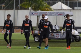 Arqueiros do Timo durante o treinamento desta quarta-feira no CT Joaquim Grava