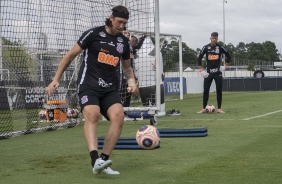 Cssio no treinamento desta quarta-feira no CT Joaquim Grava