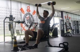 Mauro Boselli no treinamento desta quarta-feira no CT Joaquim Grava