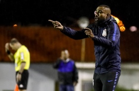 Técnico Coelho no jogo entre Corinthians x Francana pela Copa São Paulo de Futebol Júnior