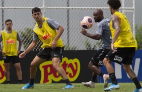 Avelar e Love no treino desta manhã no CT Joaquim Grava