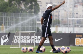 Treino desta manha no 'CT Joaquim Grava', zona leste da cidade de São Paulo.