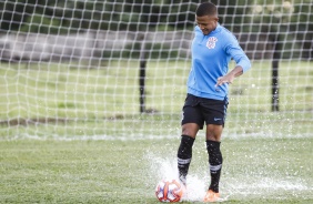 Léo Pereira no treino do Sub-20 para duelo contra o Cuiabá, pela Copinha
