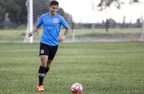Hugo Sandoval no treino do Sub-20 para duelo contra o Cuiabá, pela Copinha