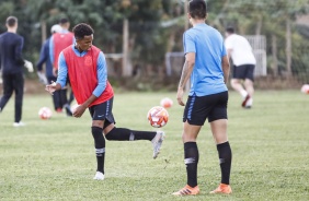 Cauê no treino do Sub-20 para duelo contra o Cuiabá, pela Copinha
