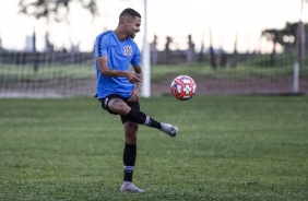 Vitinho no treino do Sub-20 para duelo contra o Cuiabá, pela Copinha