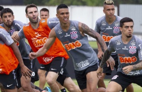 Boselli, Fagner e companheiros no treino deste sbado no CT Joaquim Grava