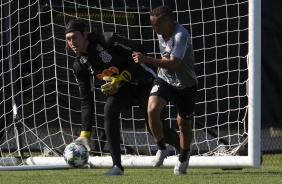 Cssio e Janderson no primeiro treino do Corinthians nos EUA