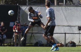 Dav e Richard no primeiro treino do Corinthians nos EUA