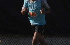 Everaldo no treino desta manhã em pelo dia de estreia na Florida Cup