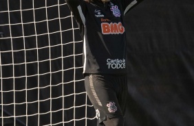 Goleiro Cssio no primeiro treino do Corinthians nos EUA