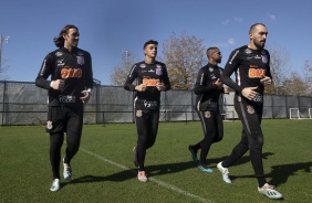 Goleiros do Timo no primeiro treino do Corinthians nos EUA