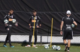 Goleiros Filipe e Matheus no treino desta manh em pelo dia de estreia na Florida Cup