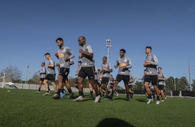 Jogadores do Corinthians no treinamento em solo americano em preparação para primeiro na Flórida