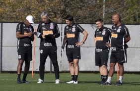 Tiago Nunes e comissão no treino desta manhã em pelo dia de estreia na Florida Cup