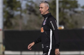 Treinador Tiago Nunes no treino desta manhã em pelo dia de estreia na Florida Cup