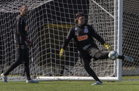 Walter e Cssio no primeiro treino do Corinthians nos EUA