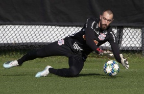 Walter no primeiro treino do Corinthians nos EUA