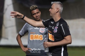 Cantillo e Tiago Nunes no treino desta sexta-feira em solo americano