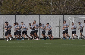 Elenco do Corinthians no treino desta sexta-feira em solo americano