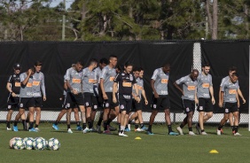 Jogadores do Timo no treino desta sexta-feira em solo americano