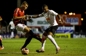 Léo durante vitória sobre o Athletico-PR, pela Copinha 2020