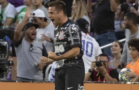 Ramiro marcou o gol do Corinthians contra o Atltico Nacional, pela Florida Cup