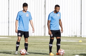 Matheus e Lo Pereira treinam para duelo contra o Internacional, pela Copinha