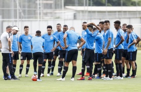 Elenco do Timozinho no treino do Sub-20 para semifinal da Copinha contra o Inter