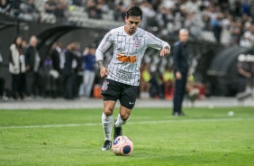 Fagner durante a vitória do Corinthians no Paulistão