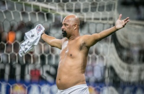 Atacante Dinei no jogo festivo em comemoração a conquista dos 20 anos do Mundial de 2000
