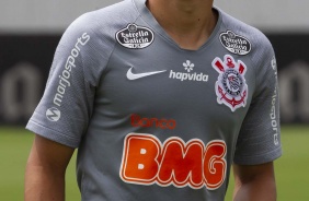 Janderson no treino deste sábado no CT Joaquim Grava