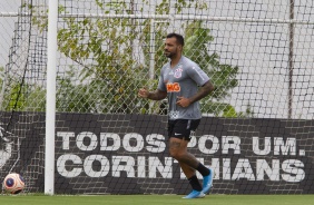 Michel Macedo no treino deste sábado no CT Joaquim Grava
