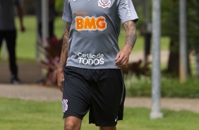 Pedro Henrique no treino deste sábado no CT Joaquim Grava