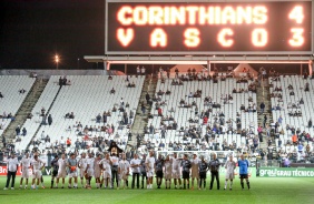 Telo da Arena Corinthians mostrou o resultado das cobranas de pnalti de Corinthians x Vasco