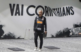 Treino desta tarde na Arena Corinthians. O prximo jogo da equipe ser contra o Botafogo-SP
