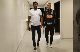 Treino desta tarde na Arena Corinthians. O próximo jogo da equipe será contra o Botafogo-SP