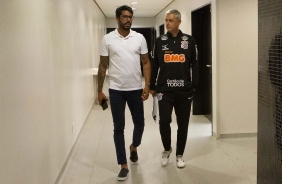 Treino desta tarde na Arena Corinthians. O prximo jogo da equipe ser contra o Botafogo-SP