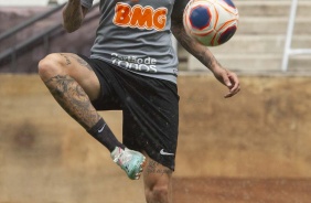 Treino desta tarde na Arena Corinthians. O prximo jogo da equipe ser contra o Botafogo-SP