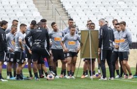 Treino desta tarde na Arena Corinthians. O prximo jogo da equipe ser contra o Botafogo-SP
