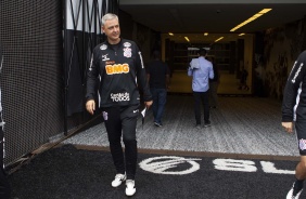 Treino desta tarde na Arena Corinthians. O prximo jogo da equipe ser contra o Botafogo-SP