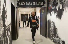 Treino desta tarde na Arena Corinthians. O prximo jogo da equipe ser contra o Botafogo-SP