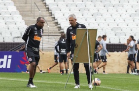 Treino desta tarde na Arena Corinthians. O prximo jogo da equipe ser contra o Botafogo-SP