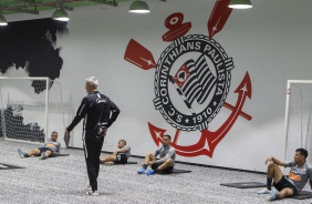 Treino desta tarde na Arena Corinthians. O prximo jogo da equipe ser contra o Botafogo-SP