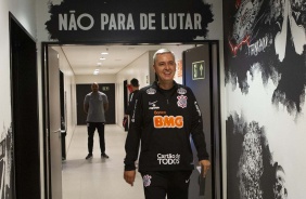 Treino desta tarde na Arena Corinthians. O prximo jogo da equipe ser contra o Botafogo-SP