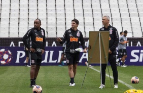 Treino desta tarde na Arena Corinthians. O prximo jogo da equipe ser contra o Botafogo-SP