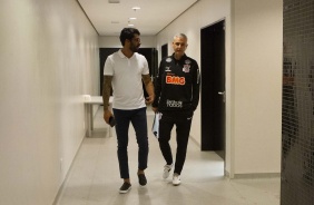 Treino desta tarde na Arena Corinthians. O prximo jogo da equipe ser contra o Botafogo-SP