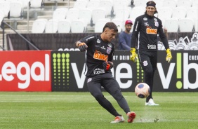 Treino desta tarde na Arena Corinthians. O próximo jogo da equipe será contra o Botafogo-SP