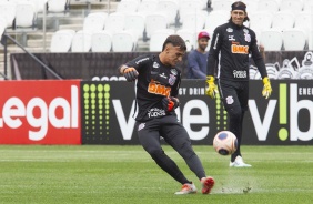 Treino desta tarde na Arena Corinthians. O prximo jogo da equipe ser contra o Botafogo-SP