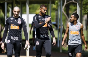 Matheus Donelli, Filipe e Everaldo no treino desta tera-feira